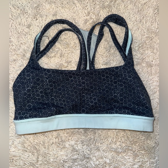 Lululemon Sports Bra - Size 6 - Baby blue & Navy Blue. - Picture 2 of 3
